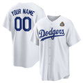 Custom Los Angeles Dodgers Active Player White 2024 World Series Cool Base Stitched Baseball Jersey