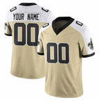 Custom NO.Saints Active Player Gold White Alternate 2025 F.U.S.E. Vapor Limited Stitched Jersey