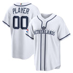 Custom Netherlands Baseball 2026 World Baseball Classic Home Pick-A-Player Jersey - White