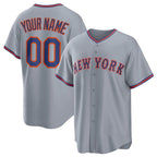 Custom New York Mets Active Player Gray 2025 Limited Stitched Baseball jersey