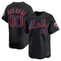 Custom New York Mets Black Alternate Limited Baseball jersey