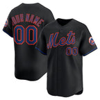 Custom New York Mets Black Alternate Limited Baseball jersey