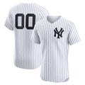 Custom New York Yankees White Home Elite Baseball Jersey