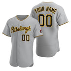 Custom Pittsburgh Pirates Gray Stitched Flex Base 2020 Road Baseball Jersey