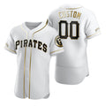 Custom Pittsburgh Pirates White Stitched Flex Base Golden Edition Baseball Jersey