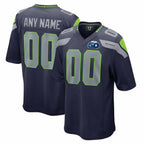 Custom S.Seahawks College Navy 50th Season Team Game Jersey