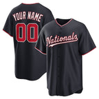 Custom Washington Nationals Navy Alternate Replica Baseball Jersey