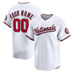 Custom Washington Nationals White Home Limited Cool Baseball Jersey