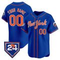 Cutsom New York Mets Active Player Royal 2024 Spring Training Vapor Premier Limited Stitched Baseball jersey