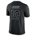 D.Broncos #10 Jerry Jeudy Black RFLCTV Limited Stitched Football American Jersey