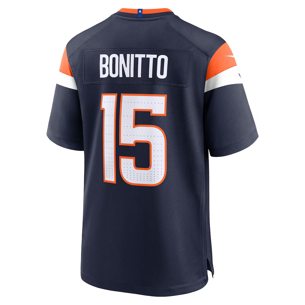 D.Broncos #15 Nik Bonitto Navy Alternate Game Stitched Football American Jersey