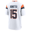 D.Broncos #15 Nik Bonitto White Game Stitched Football American Jersey