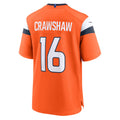 D.Broncos #16 Jeremy Crawshaw Orange Team Game Stitched Football American Jersey