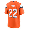 D.Broncos #22 Brandon Jones Orange Team Game Stitched Football American Jersey