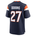 D.Broncos #27 J.K. Dobbins Navy Alternate Game Stitched Football American Jersey
