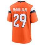 D.Broncos #29 Ja'Quan McMillian Orange Team Game Stitched Football American Jersey