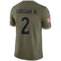 D.Broncos #2 Patrick Surtain II Salute To Service Limited Jersey - Olive Stitched Football American Jersey