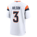 D.Broncos #3 Russell Wilson White Game Stitched Football American Jersey