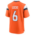 D.Broncos #6 P.J. Locke Orange Team Game Stitched Football American Jersey