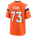 D.Broncos #73 Frank Crum Orange Team Game Stitched Football American Jersey