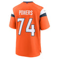 D.Broncos #74 Ben Powers Orange Team Game Stitched Football American Jersey