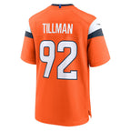 D.Broncos #92 Dondrea Tillman Orange Team Game Stitched Football American Jersey