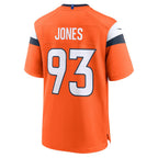 D.Broncos #93 D.J. Jones Orange Team Game Stitched Football American Jersey