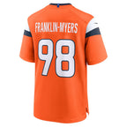 D.Broncos #98 John Franklin-Myers Orange Team Game Stitched Football American Jersey