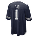 D.Cowboys Number #1 Dad Navy Game Stitched Football American Jersey