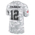 D.Cowboys #12 Roger Staubach Arctic Camo 2024 Salute to Service Retired Player Limited Stitched Football American Jersey