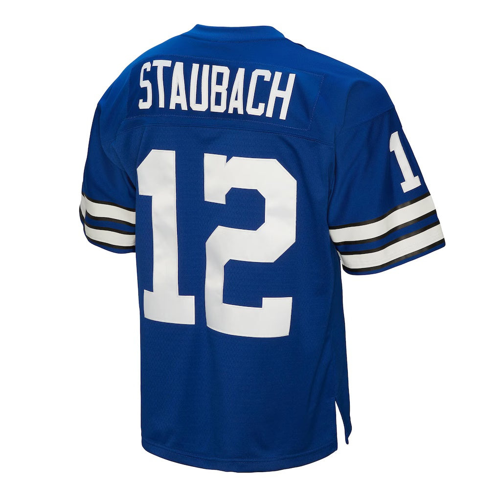 D.Cowboys #12 Roger Staubach Mitchell & Ness Navy Big & Tall Legacy Retired Player Stitched Football American Jersey