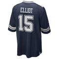 D.Cowboys #15 Ezekiel Elliott Navy Team Game Limited Stitched Football American Jersey