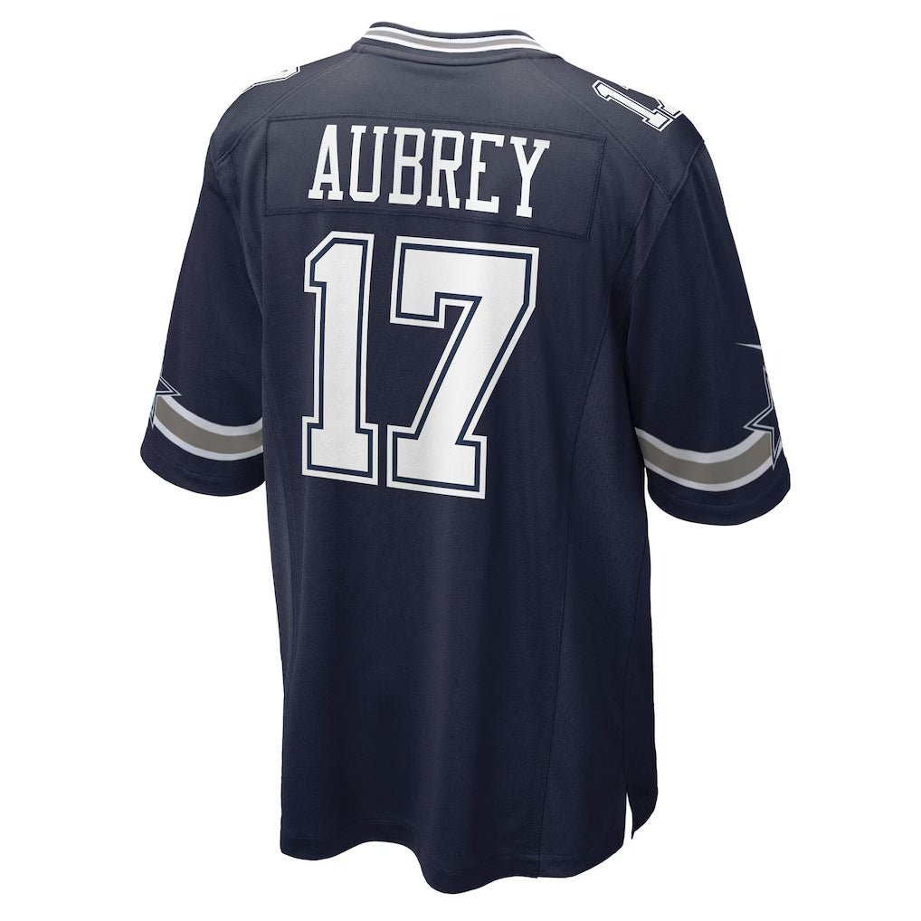 D.Cowboys #17 Brandon Aubrey Navy Team Game Stitched Football American Jersey
