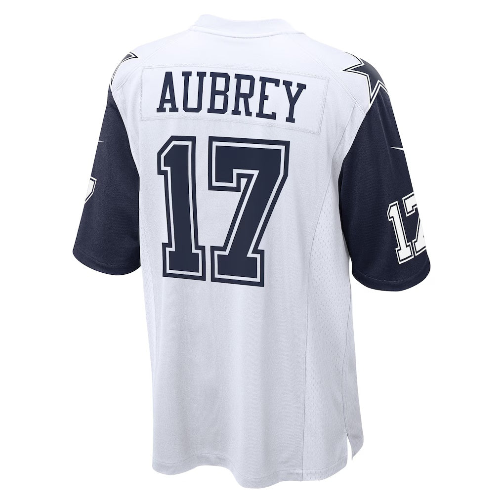 D.Cowboys #17 Brandon Aubrey White Alternate Game Team Stitched Football American Jersey