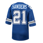 D.Cowboys #21 Deion Sanders Mitchell & Ness Royal Authentic Throwback Retired Player Stitched Football American Jersey