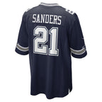 D.Cowboys #21 Deion Sanders Navy Team Retired Player Game Stitched Football American Jersey