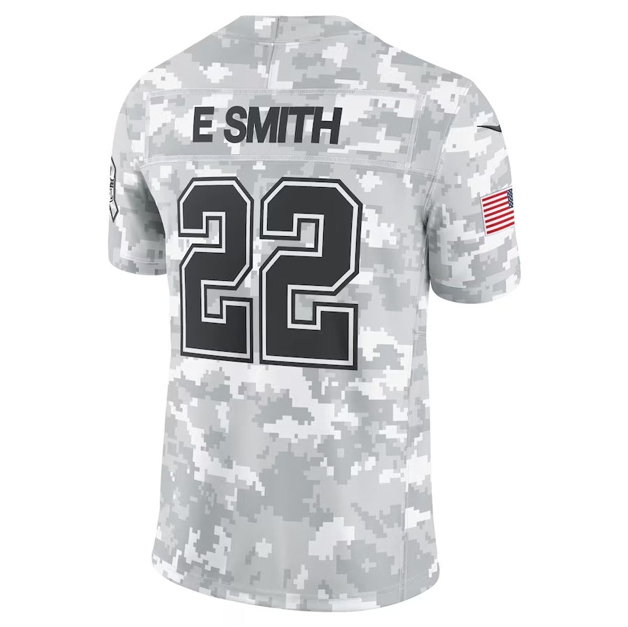 D.Cowboys #22 Emmitt Smith Arctic Camo 2024 Salute to Service Retired Player Limited Stitched Football American Jersey