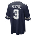 D.Cowboys #3 George Pickens Navy Game Stitched Football American Jersey