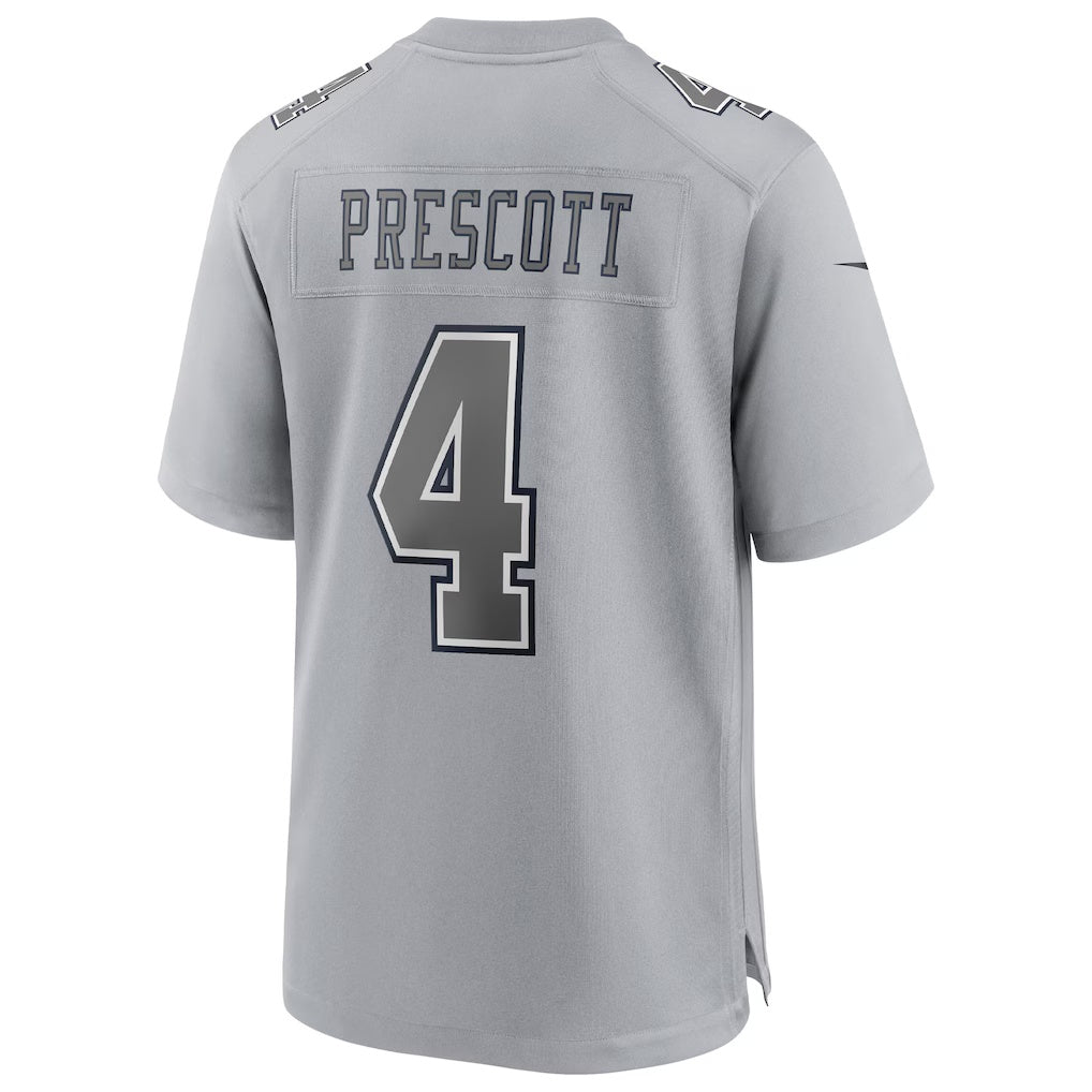 D.Cowboys #4 Dak Prescott Gray Atmosphere Fashion Game Stitched Football American Jersey