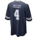 D.Cowboys #4 Dak Prescott Navy Game Team Stitched Football American Jersey