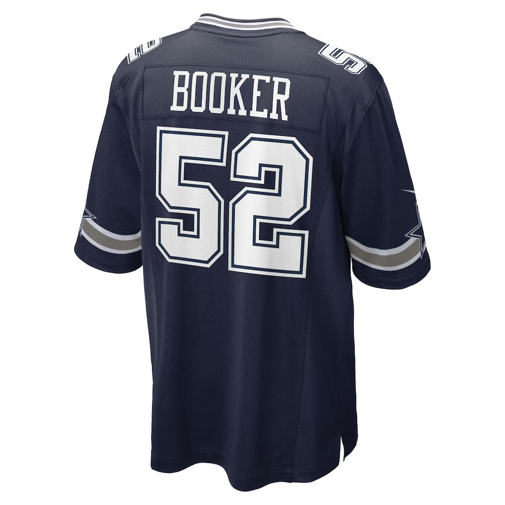 D.Cowboys #52 Tyler Booker Navy 2025 Draft First Round Pick Game Stitched Football American Jersey