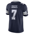 D.Cowboys #7 Trevon Diggs Navy Vapor F.U.S.E. Limited Stitched Football American Jersey