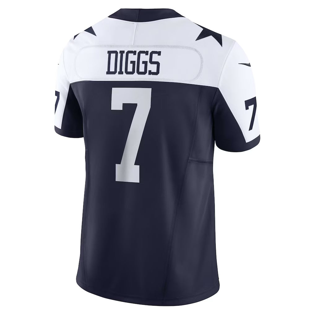 D.Cowboys #7 Trevon Diggs Navy Vapor F.U.S.E. Limited Stitched Football American Jersey