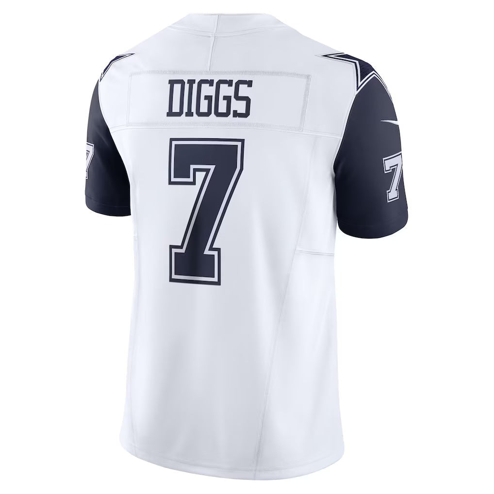 D.Cowboys #7 Trevon Diggs White Vapor F.U.S.E. Limited Stitched Football American Jersey