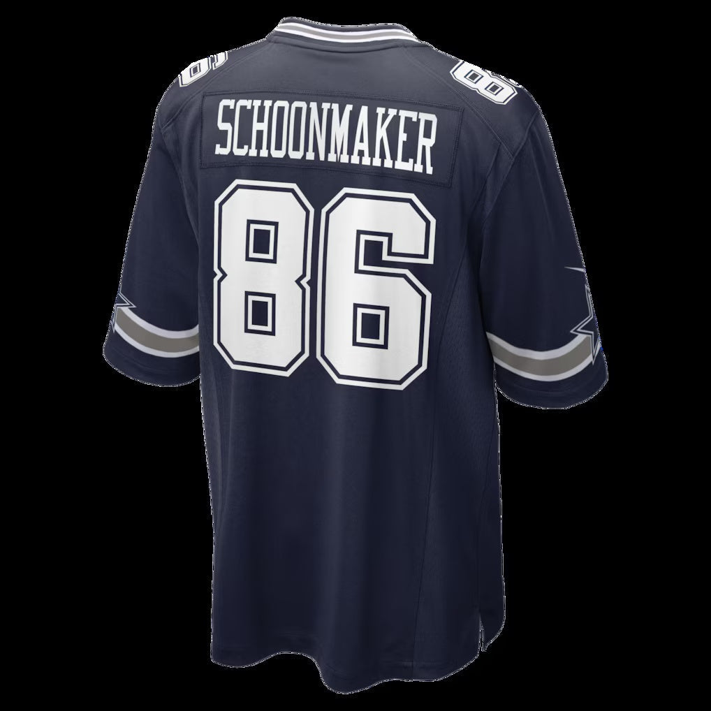D.Cowboys #86 Luke Schoonmaker Navy Team Game Stitched Football American Jersey