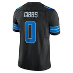 D.Lions #0 Jahmyr Gibbs Black 2nd Alternate Vapor F.U.S.E. Limited Stitched Football American Jersey