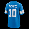 D.Lions #10 Isiah Pacheco Blue Team Game Stitched Football American Jersey