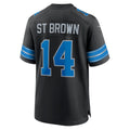 D.Lions #14 Amon-Ra St. Brown Black 2nd Alternate Game Stitched Football American Jersey