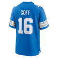 D.Lions #16 Jared Goff Blue Game Stitched Football American Jersey