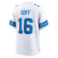 D.Lions #16 Jared Goff White Game Stitched Football American Jersey